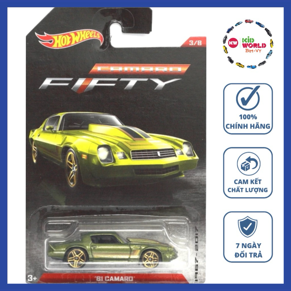 Xe mô hình Hot Wheels Camaro Fifty Series 2017 '81 Camaro DWC87.
