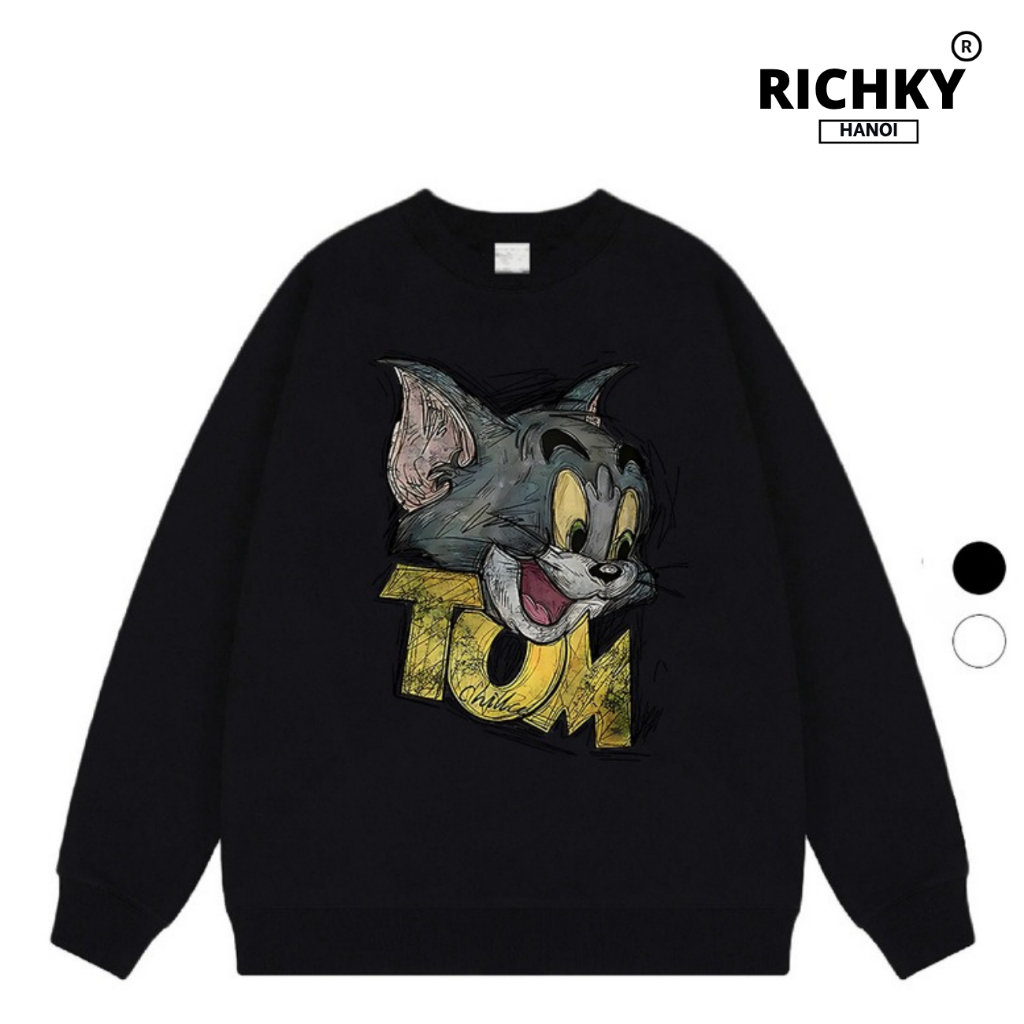 Áo Sweater Richky Hanoi Premium Tee Tom And Jerry Graphic Vintage Streetwear Unisex