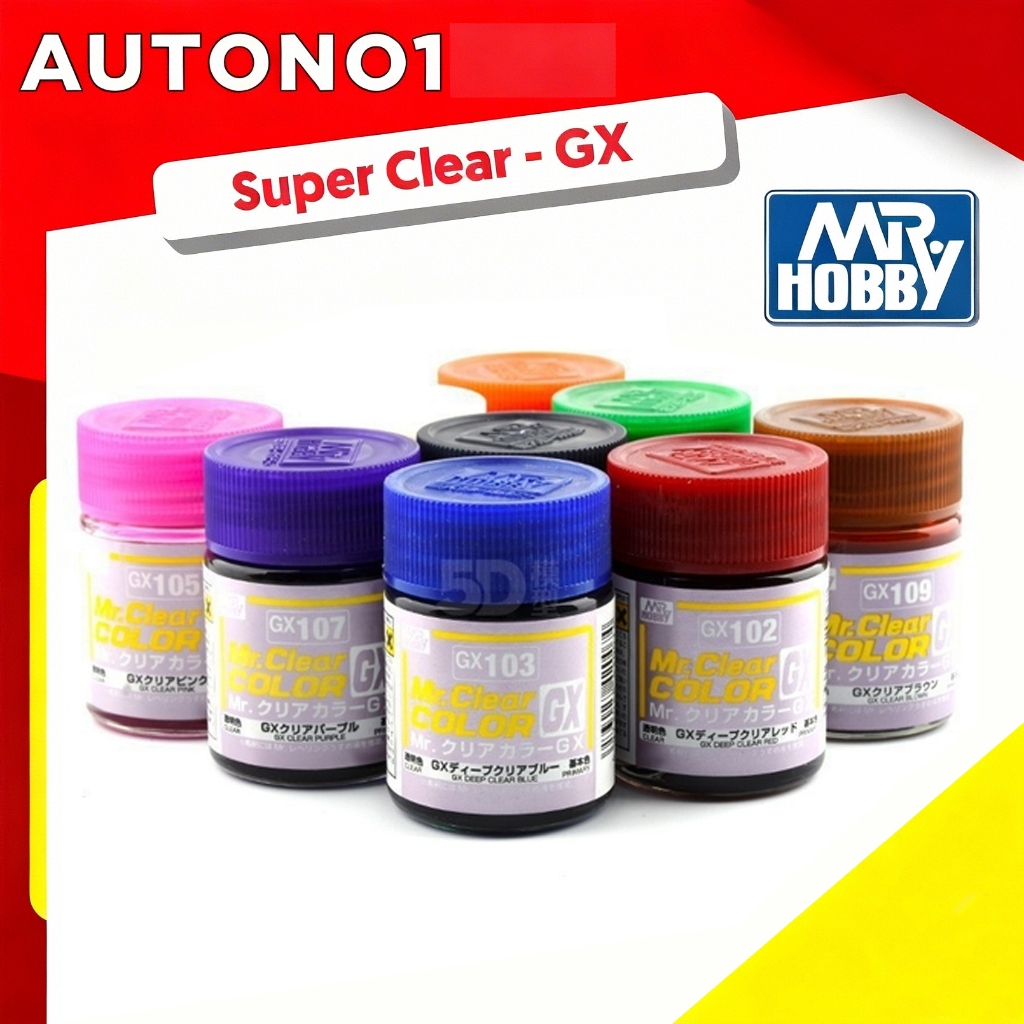 Lacquer ( GX101 ~ GX216 ) màu kim loại(metal) – màu clear sơn mô hình 18ml Mr.hobby-Mr.Color