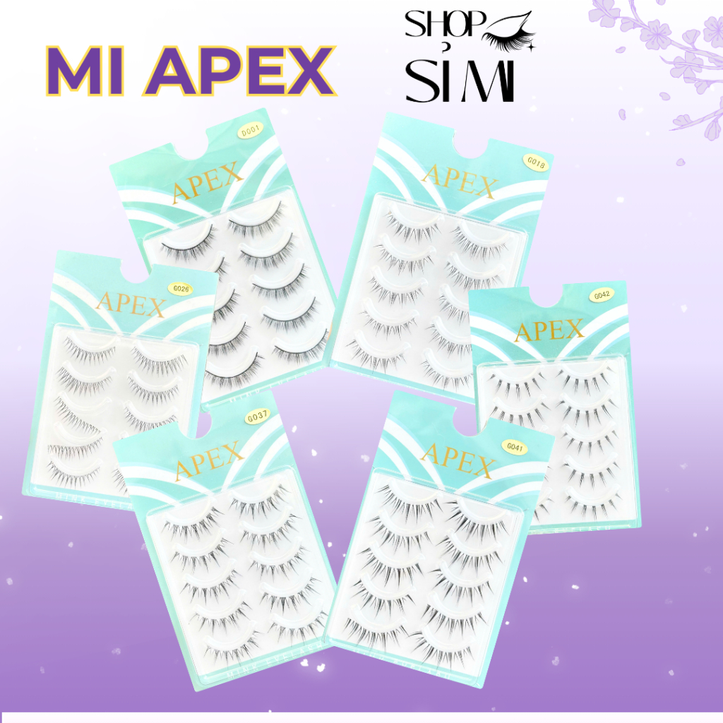 Mi Gân Trong APEX Cao Cấp, Mi Tách Sợi Siêu Cong, G041, G042, G043 - Shop Sỉ Mi