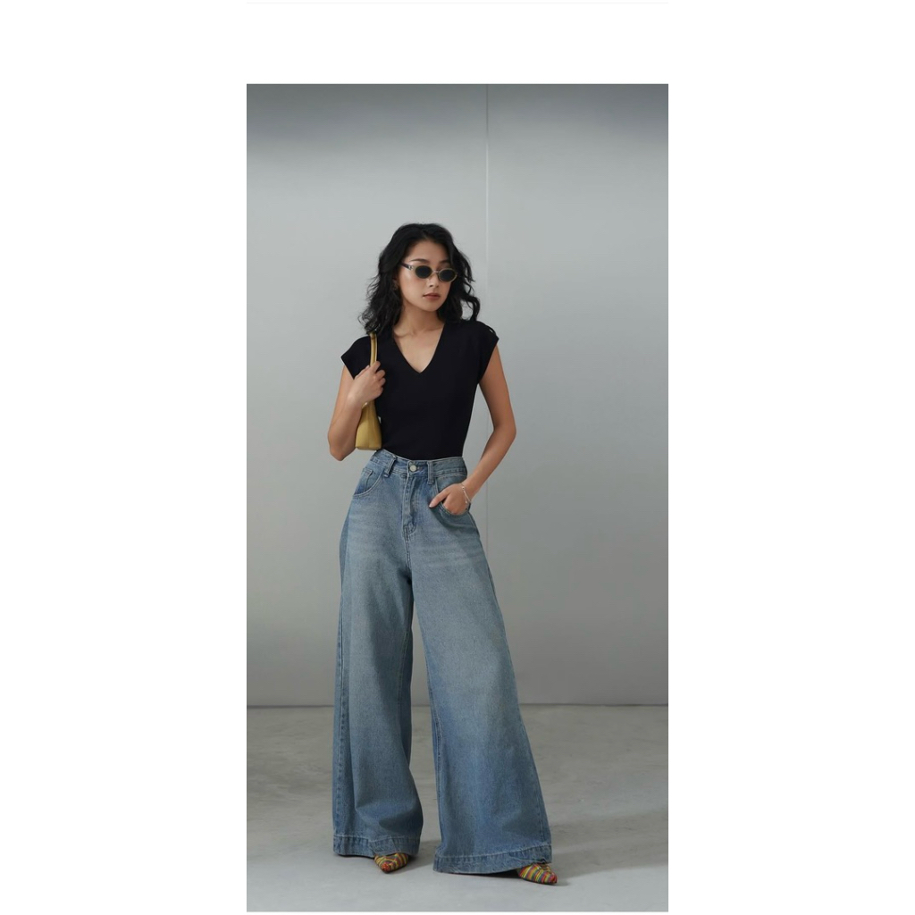 mình pass quần của EG.Club size L quần dài nữ from suông ống rộng dài