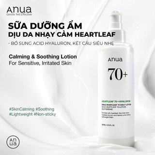 Anua Sữa Dưỡng Da Chiết Xuất 70% Diếp Cá 200ml - Dịu Da, Dưỡng Ẩm, Dùng Hằng Ngày