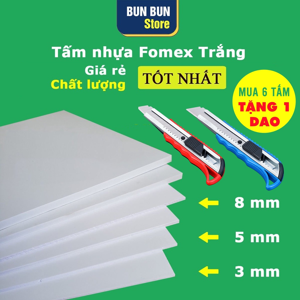 ( Có hóa đơn ) Bìa Fomex 3mm, 5mm...Hàng Fomex loại 1 -  Bìa dầy, cứng, không ngấm nước