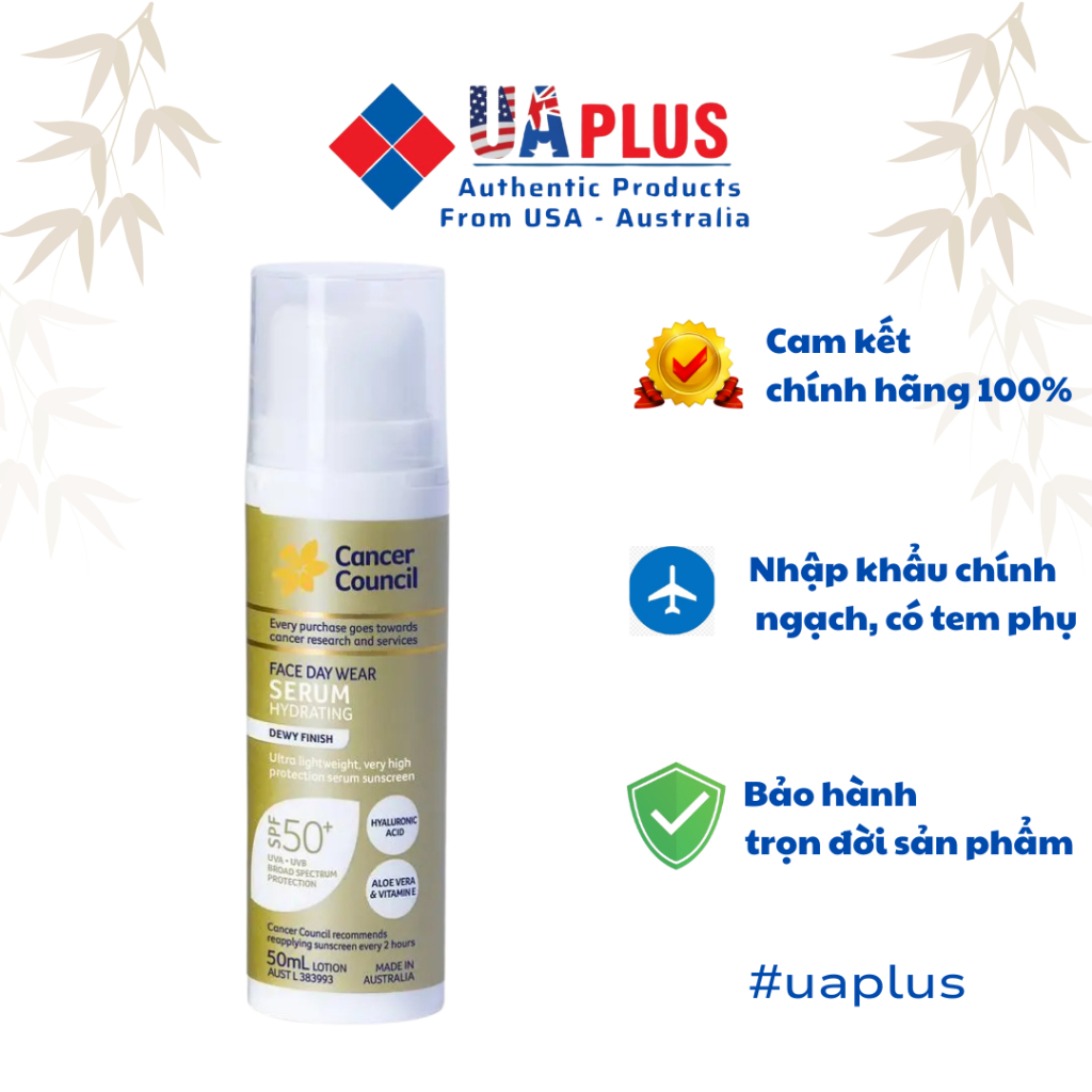 Cancer Council Face Day Wear Hydrating Serum SPF 50+.