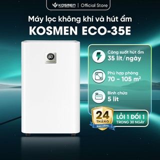 Máy Lọc Không Khí Và Hút Ẩm Kosmen ECO-35E - Hút Ẩm 35 lít/ngày- Lọc Khí 3 Lớp Cao Cấp - Hàng Chính Hãng, BH 2 Năm