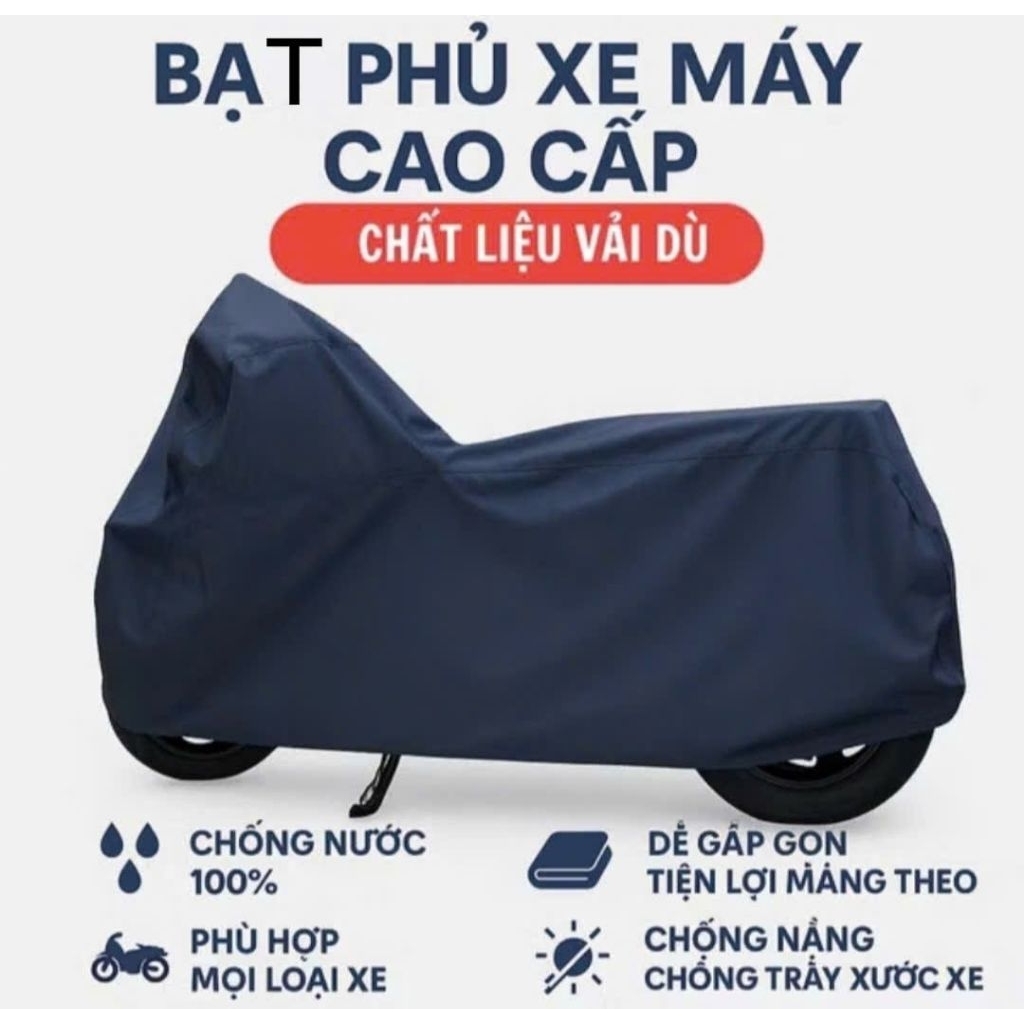 Bạt trùm xe máy, áo phủ xe máy,xe máy điện, xe đạp điện,xe máy các loại. vải dù nặng cao cấp, thiết 