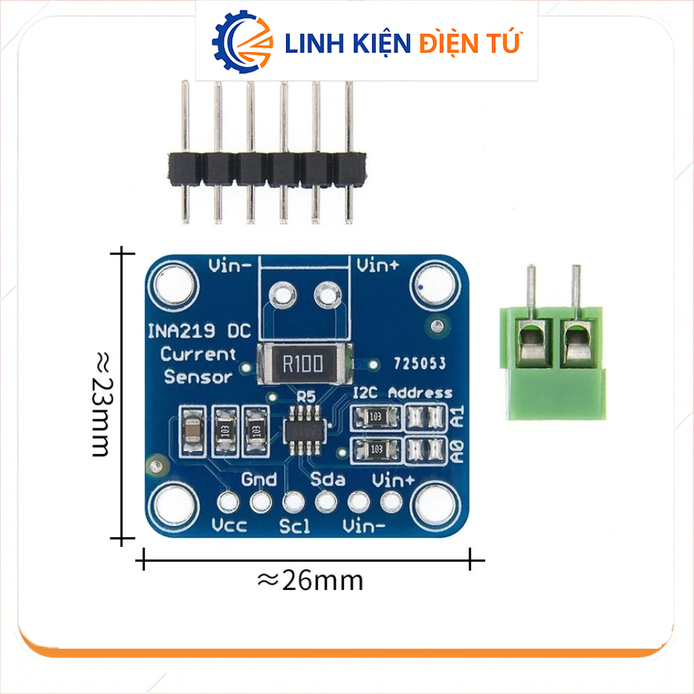 [Linh Kiện Điện Tử][G98] Mạch Cảm Biến Dòng Điện INA219 MCU-219 INA219 I2C