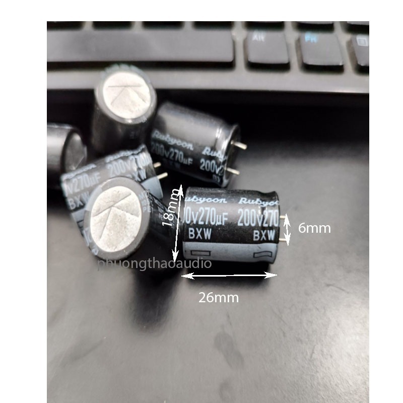 Tụ Rubycon BXW 270uf 200V hàng mới