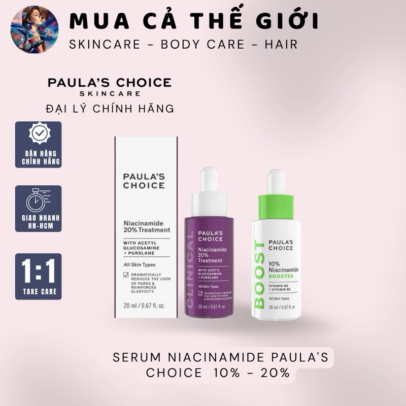 [Đại lý chính hãng] Serum Niacinamide Paula's Choice | Serum dưỡng trắng điều tiết dầu Paulas Choice