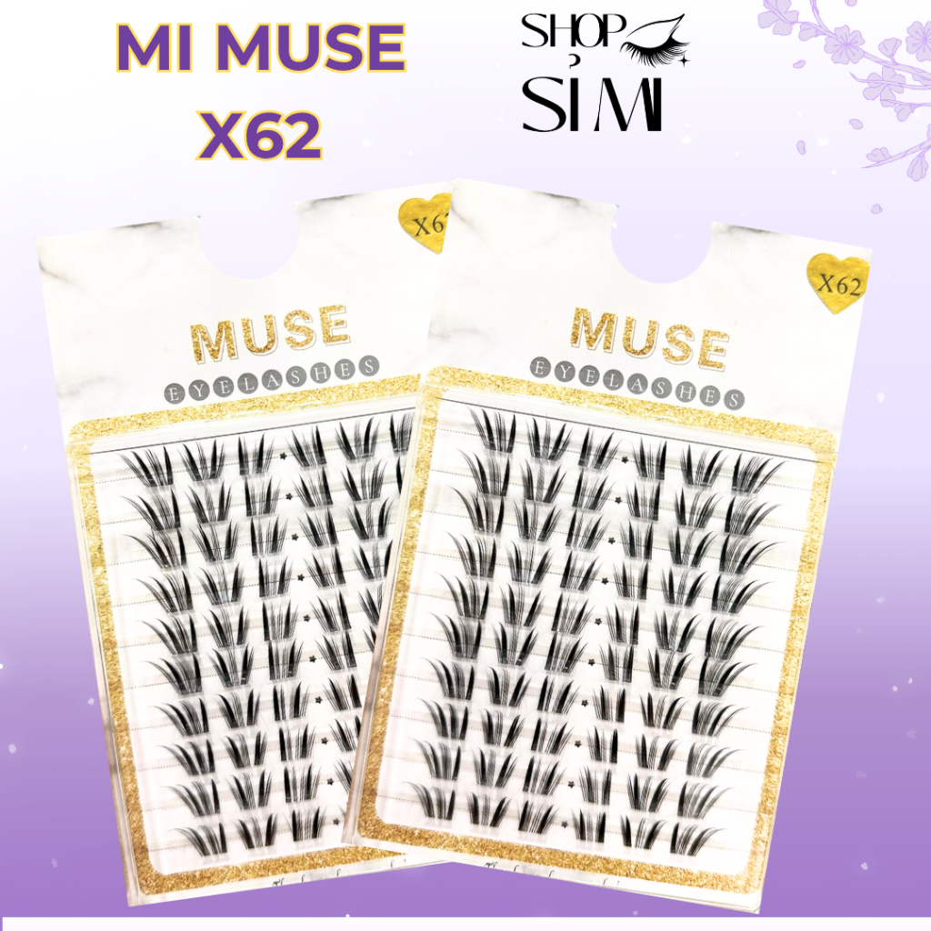 Mi Cụm X62, Mi Giả Muse, Lông Mi Giả Tự Nhiên - Shop Sỉ Mi