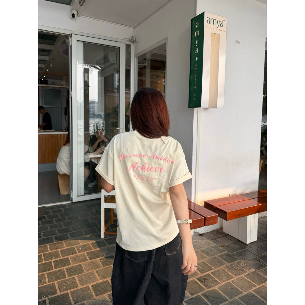 Áo Thun Boxy Achieve Nevasome Cotton 250gsm Local Brand Tay Lỡ Boxy Rộng Nam Nữ Menswear Womenswear | BigBuy360 - bigbuy360.vn