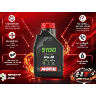 Motul Dầu Nhớt Xe Máy Cao Cấp Tổng Hợp MOTUL 5100 4T 10W30 1L Chính Hãng API SP JASO MA2 Công Nghệ Ester Bảo Vệ Động Cơ