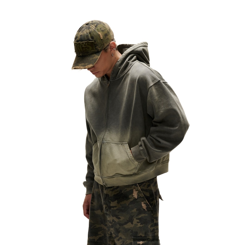 ÁO FNOS  WASHED BASIC HOODIE – DUST OLIVE