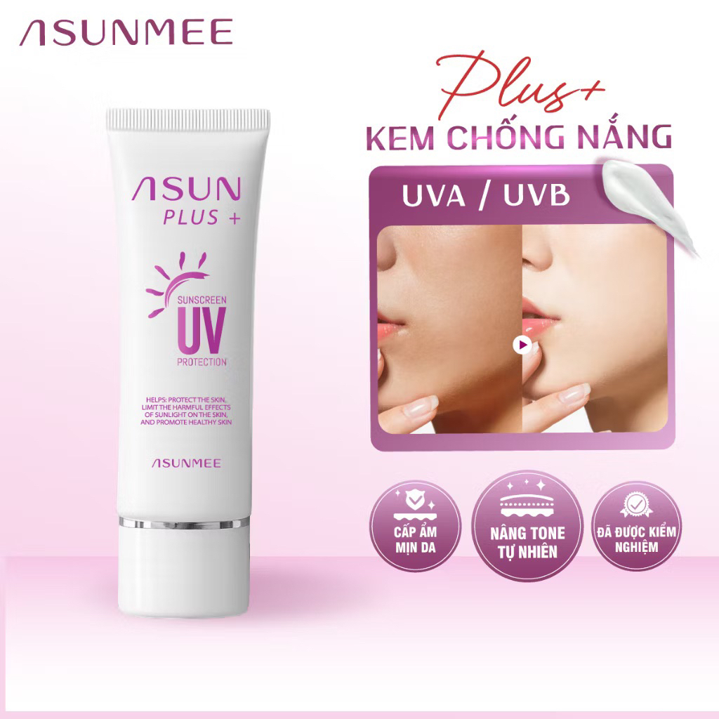 Kem Chống Nắng Asun Nâng Tone SPF50+ PA++++ Dưỡng Ẩm, Bảo Vệ Da Toàn Diện, Chống Tia UV, Cho Chị Em 