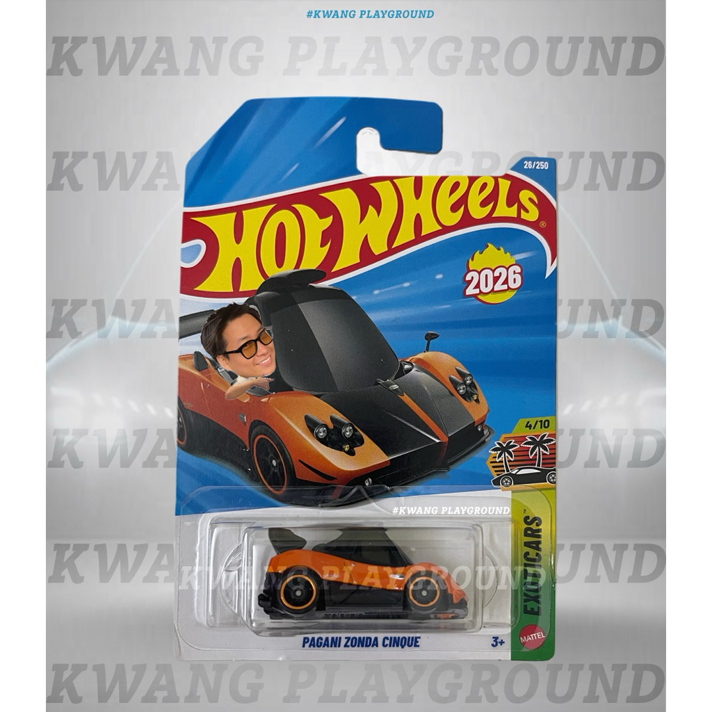 Kwang Playground - Xe mô hình Hot Wheels basic Pagani Zonda Cinque (cam) - Case G 2026
