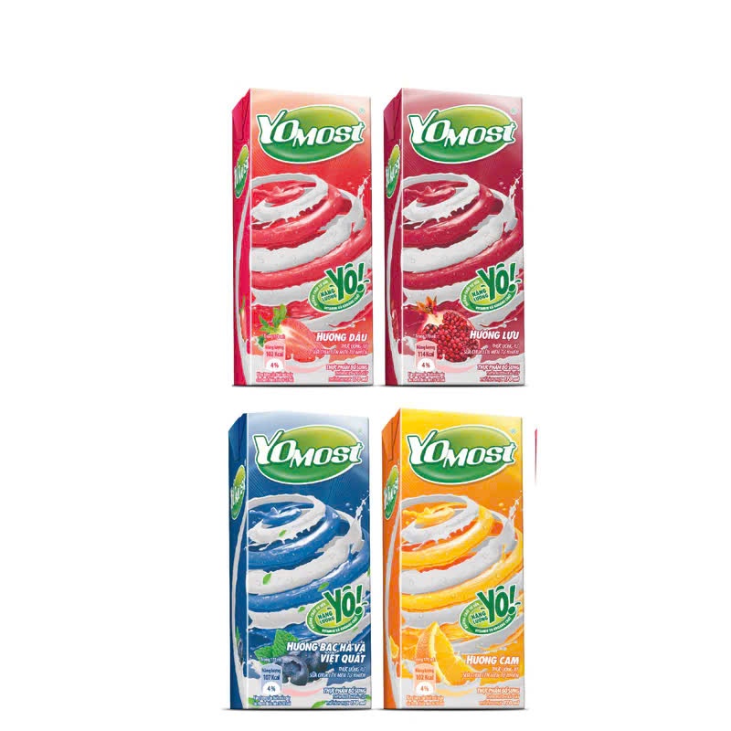 (Mix đủ vị) Thùng 48 Hộp Sữa Chua Lên Men Tự Nhiên Yomost (170ml/Hộp)