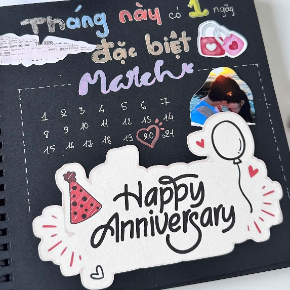 Combo trang trí scrapbook tặng anniversary - sinh nhật - tốt nghiệp ý nghĩa