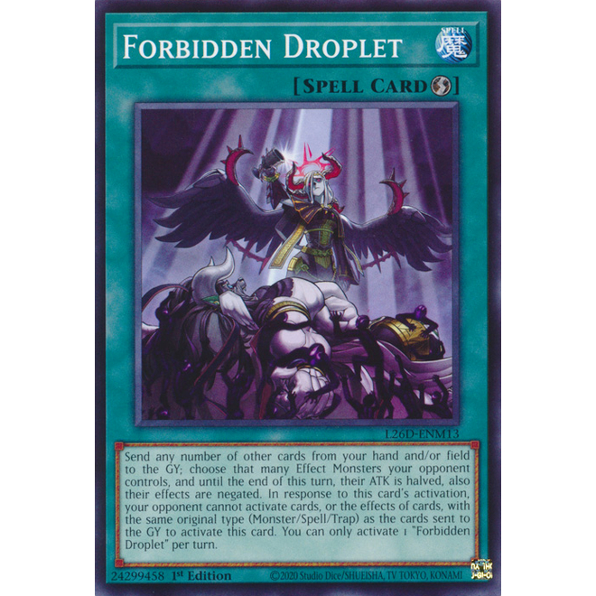 YVN bài Yugioh chính hãng x1 card L26D-ENM13"Forbidden Droplet"