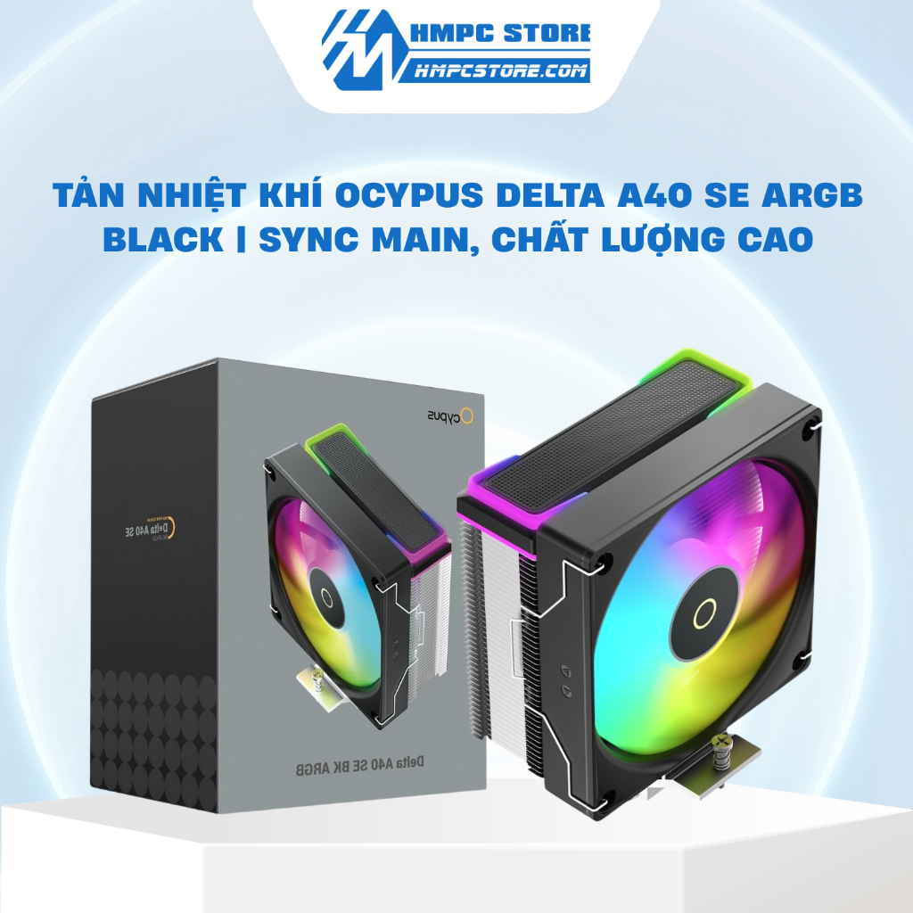 Tản nhiệt khí Ocypus Delta A40 SE ARGB Black | Sync main, chất lượng cao, bảo hành 24 tháng