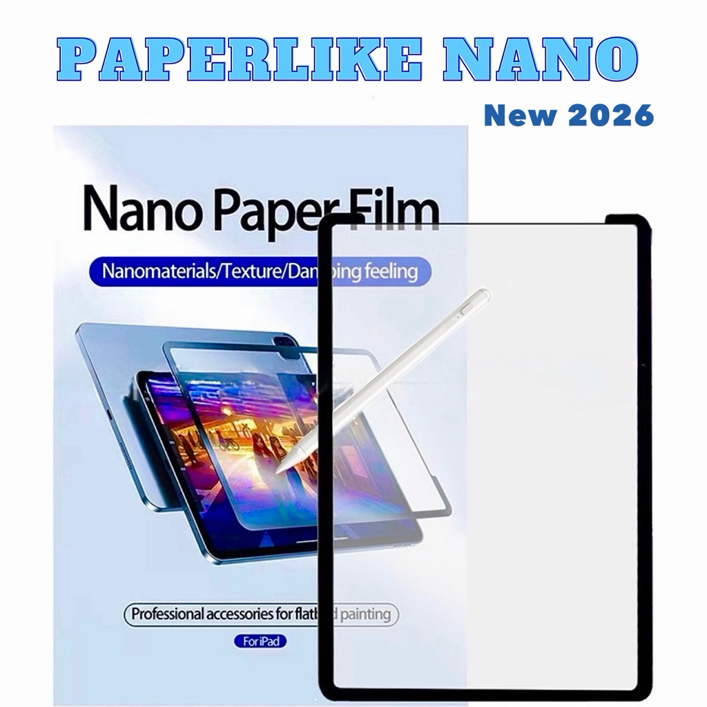 [Paperlike Nano] TommyCase Miếng dán Paperfilm Paperlike Nano tháo rời ,nam châm nano full 4 cạnh vi