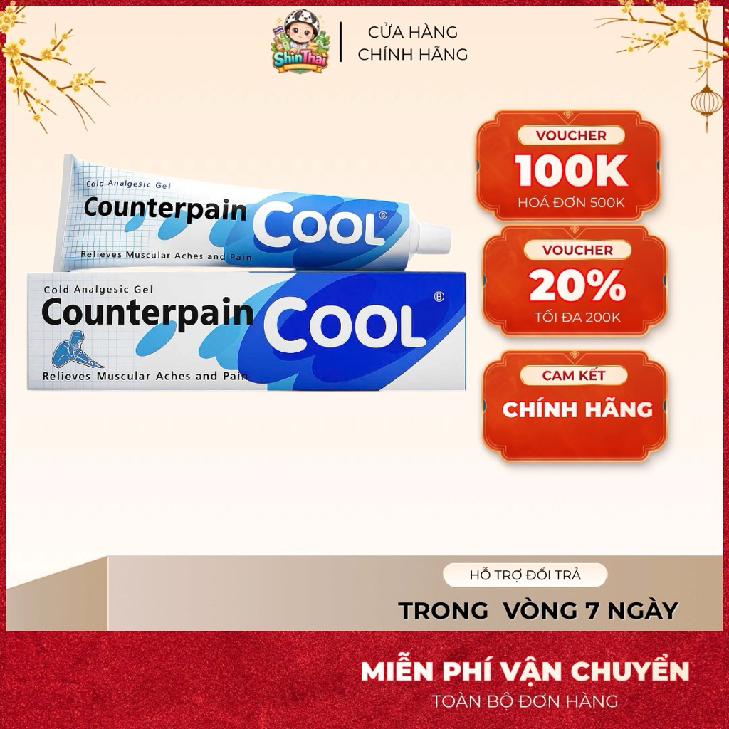 Kem Xoa Bóp Counterpain Cool (Lạnh) Thái Lan Tuýp 120g