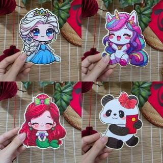 BAO LÌ XÌ CHIBI THẦN TÀI / 5 cái, giấy bìa cứng phản quang
