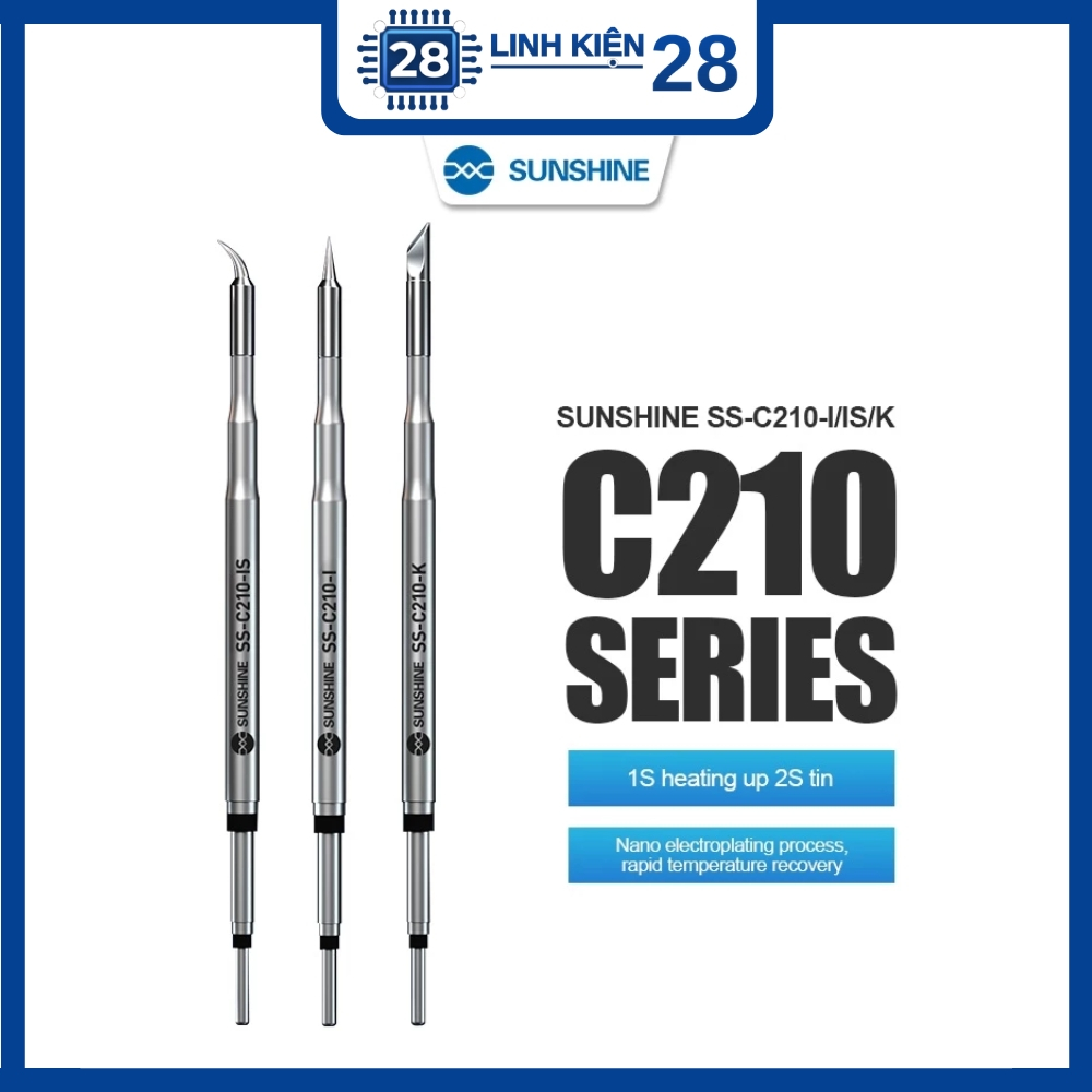 Mũi hàn C210 Sunshine cho máy hàn T210 (4 kiểu đầu)