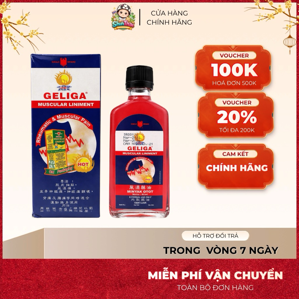Dầu Ớt Geliga Muscular Liniment 60ml