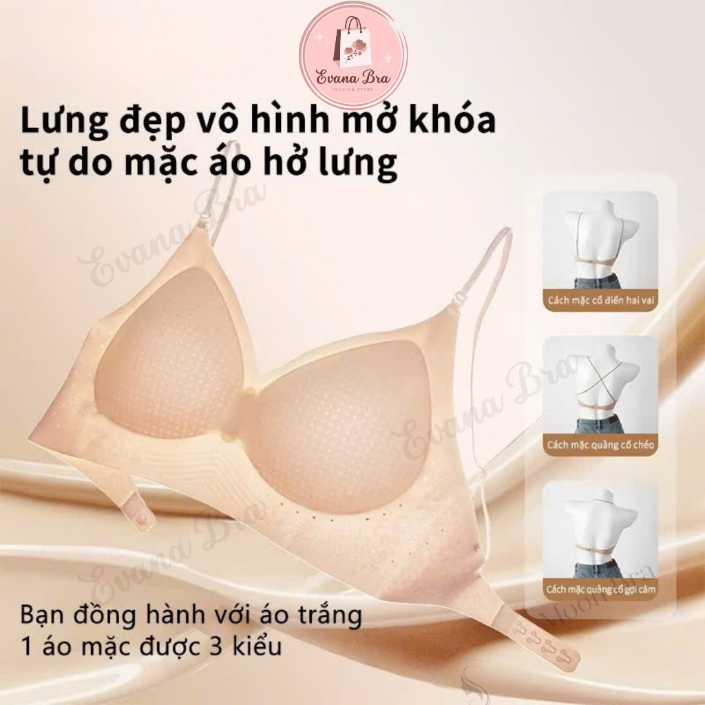 Áo Ngực Vô Hình, Mỏng Nhẹ, Lưng Đẹp Không Hằn, Dây Vai Mảnh Lấp Lánh Mặc Hở Vai, Chất Liệu Mát Lạ