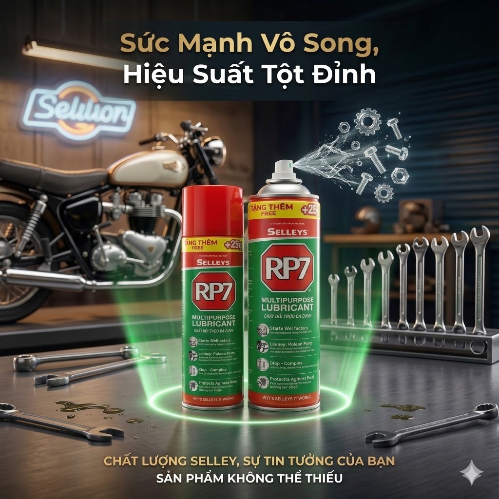 [Chính Hãng] Chai Xịt Chống Rỉ RP7 Selleys Nippon –Dầu Bôi Trơn, Chống Tẩy Rỉ Sét Đa Năng– 150g,350g
