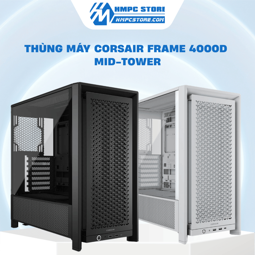 Case - Thùng máy Corsair FRAME 4000D Mid-Tower | không kèm Fan | Bảo hành 24 tháng