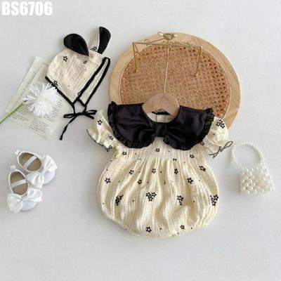 Set Body Họa Tiết Hoa Cổ Tròn Cho Bé Gái Sơ Sinh 1 2 Tuổi MINTSCLOSET - BS6535