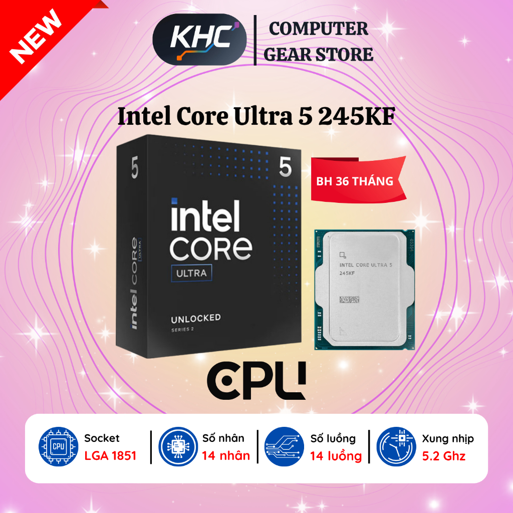 CPU Intel Core Ultra 5 245K / 245KF (Full VAT)
