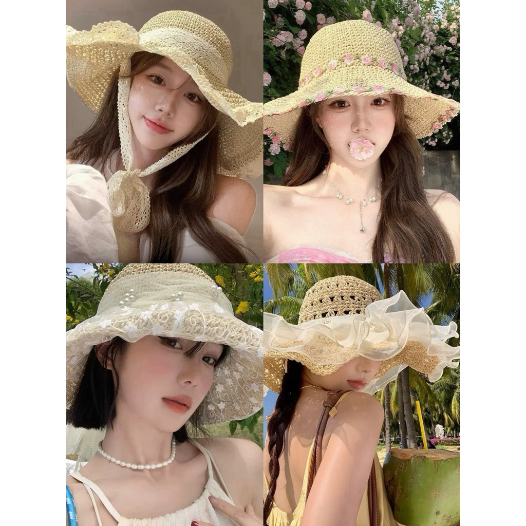Nón Cói Đi Biển Phong Cách Vintage Xinh Xắn