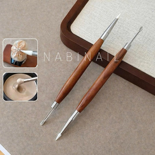 Cọ 2 đầu  thân gỗ lấy gel , nặn hoa nặn thú silicon