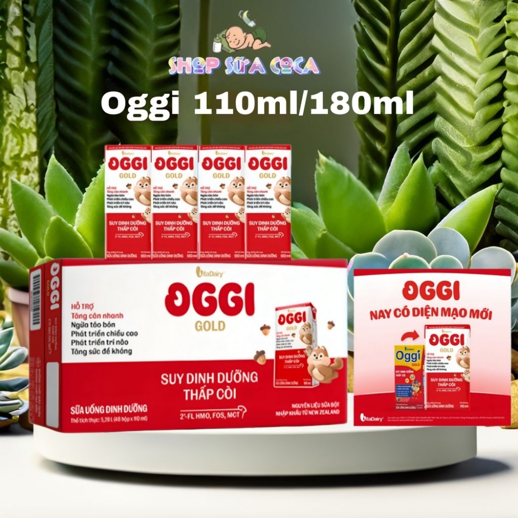 Sữa pha sẵn Oggi 110ml/180ml (thùng 48 hộp)