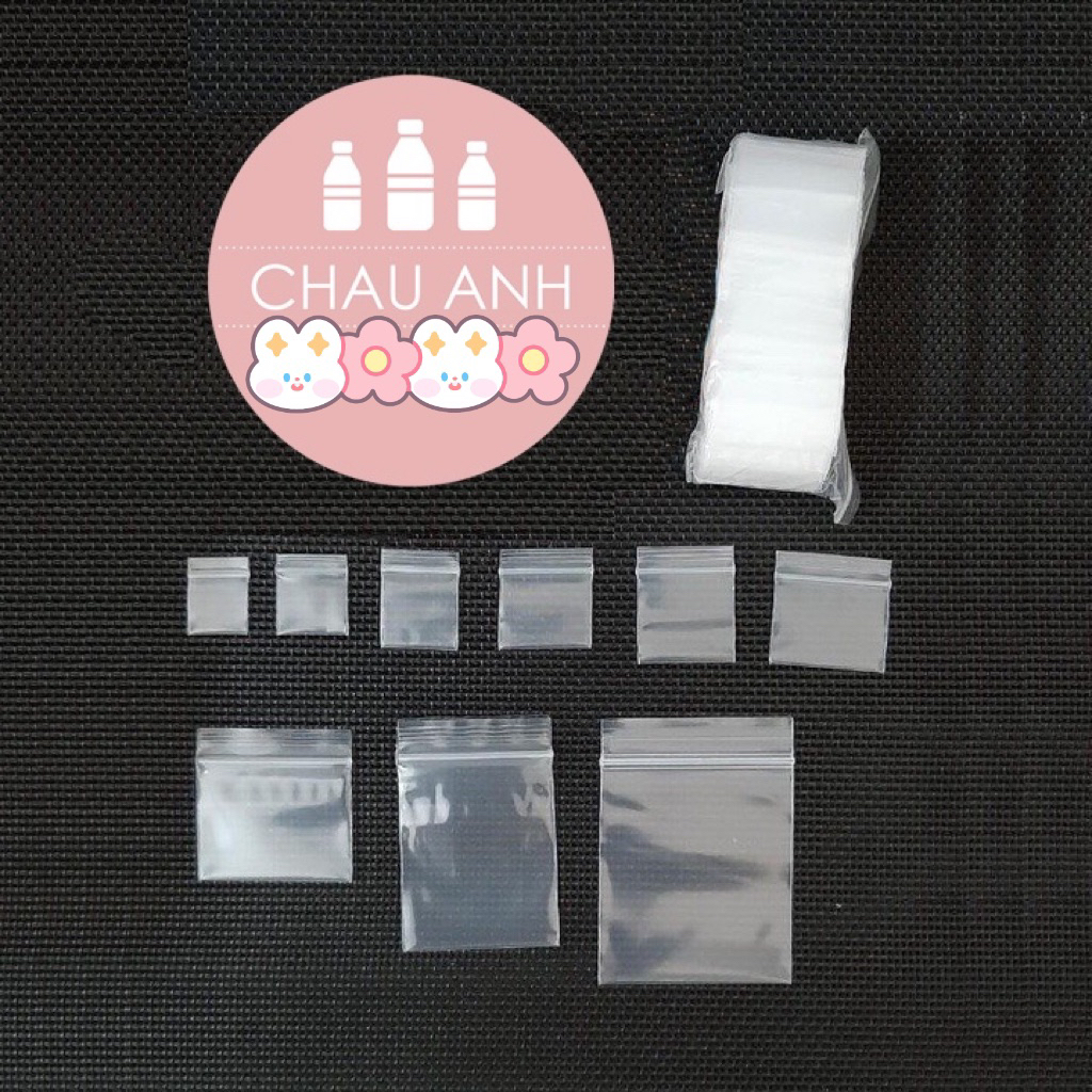 50 chiếc túi zip mỏng mép miết trắng