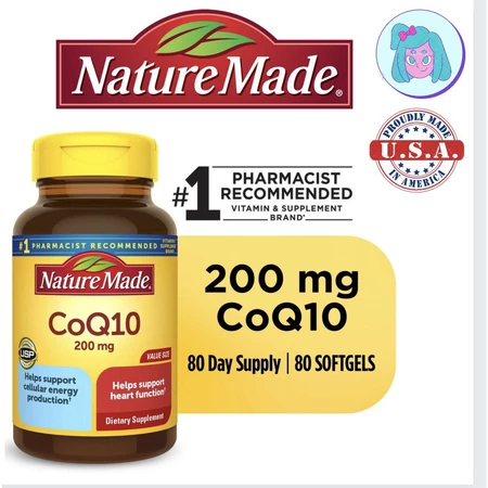 Viên Uống Bổ Tim Mạch ngừa Đột Quỵ CoQ10 200mg Nature Made hộp 140 viên