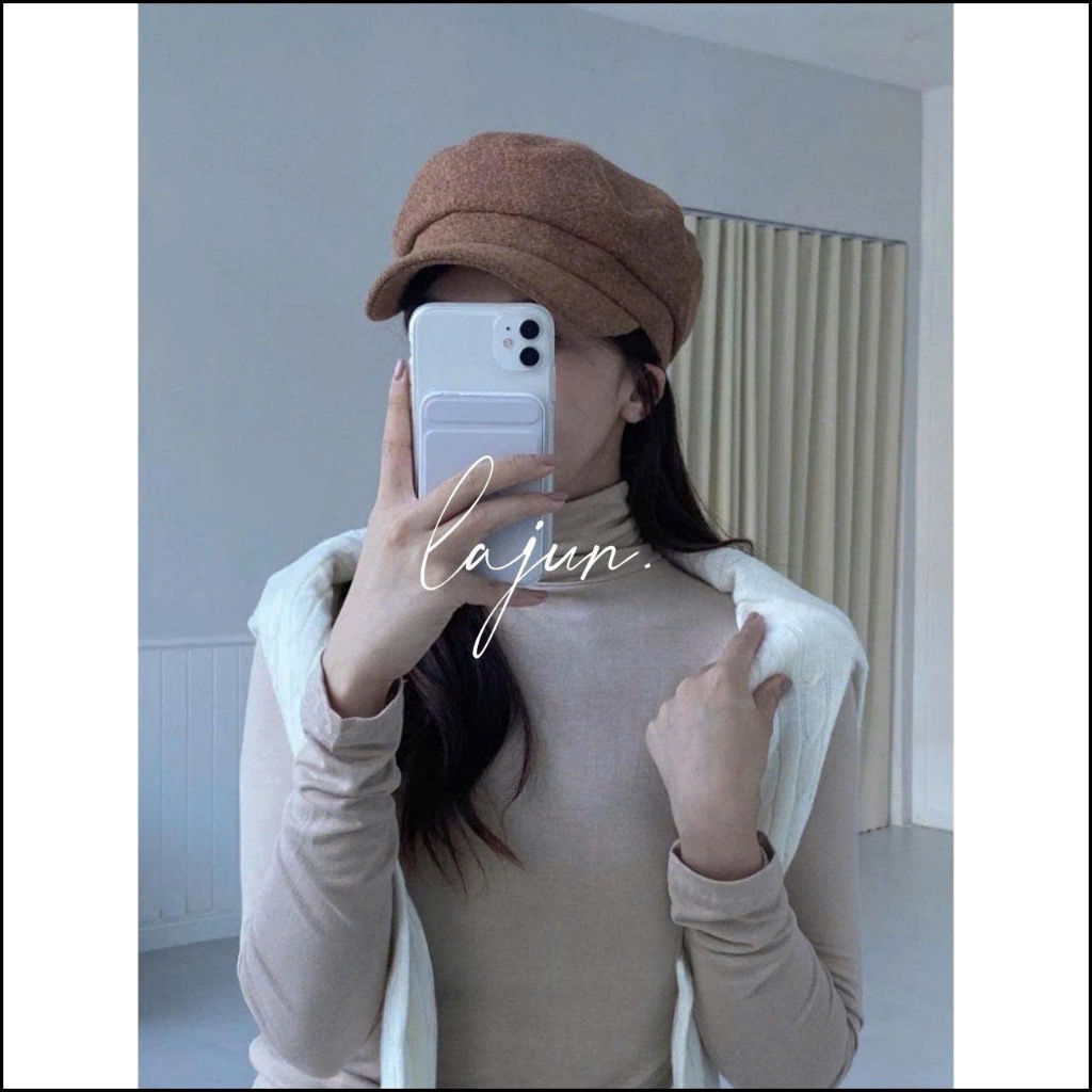 [LAJUN KOREA] Áo Thun Cổ Lọ Basic Loha Chất Liệu Mỏng Nhẹ Hàn Quốc