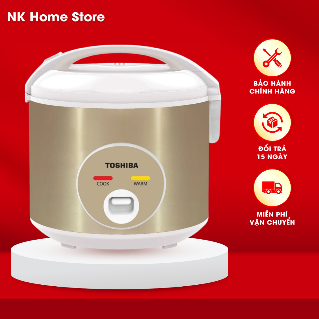 Nồi cơm điện nắp gài Toshiba RC-10JH1TVN(N) 1 Lít/ 18JH1TVN(N) 1.8 Lít - Bảo hành 12 tháng