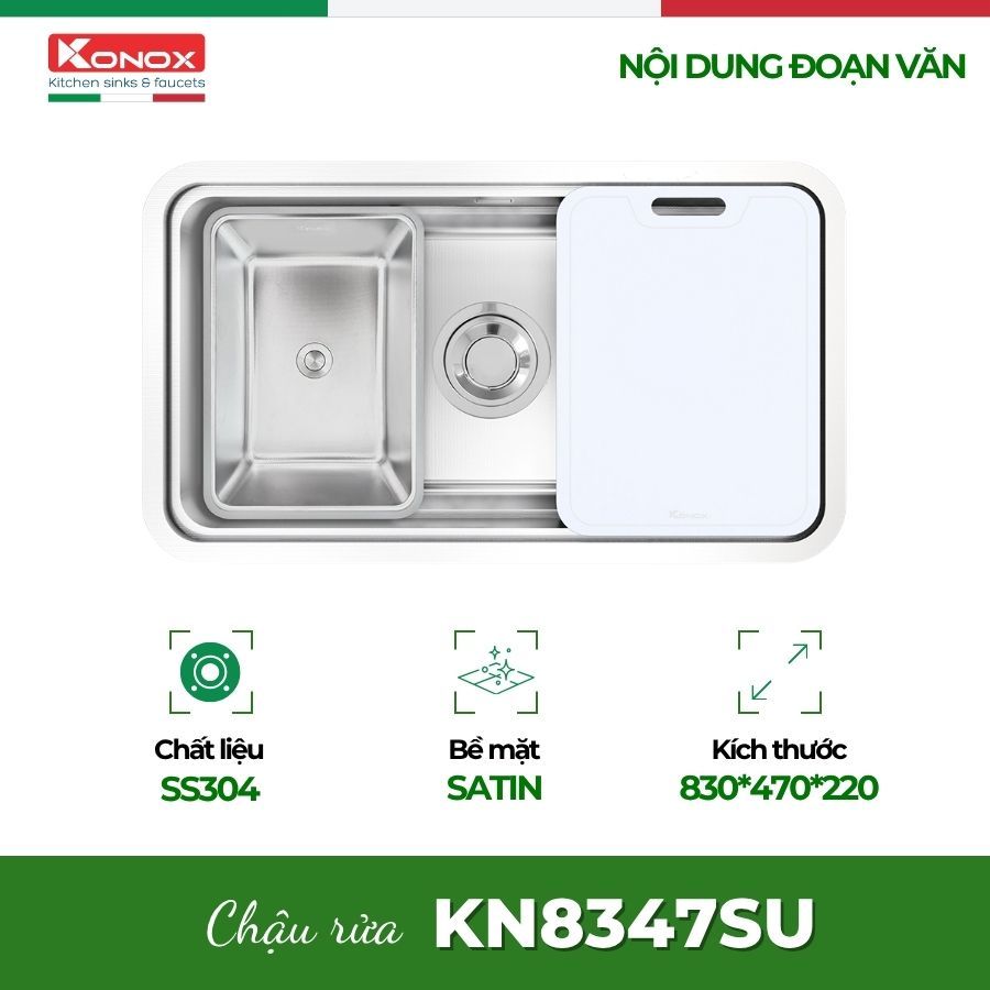 Chậu Rửa Chén Konox KN8347SU – Chậu Rửa Bát Bếp Xinh Giá Rẻ