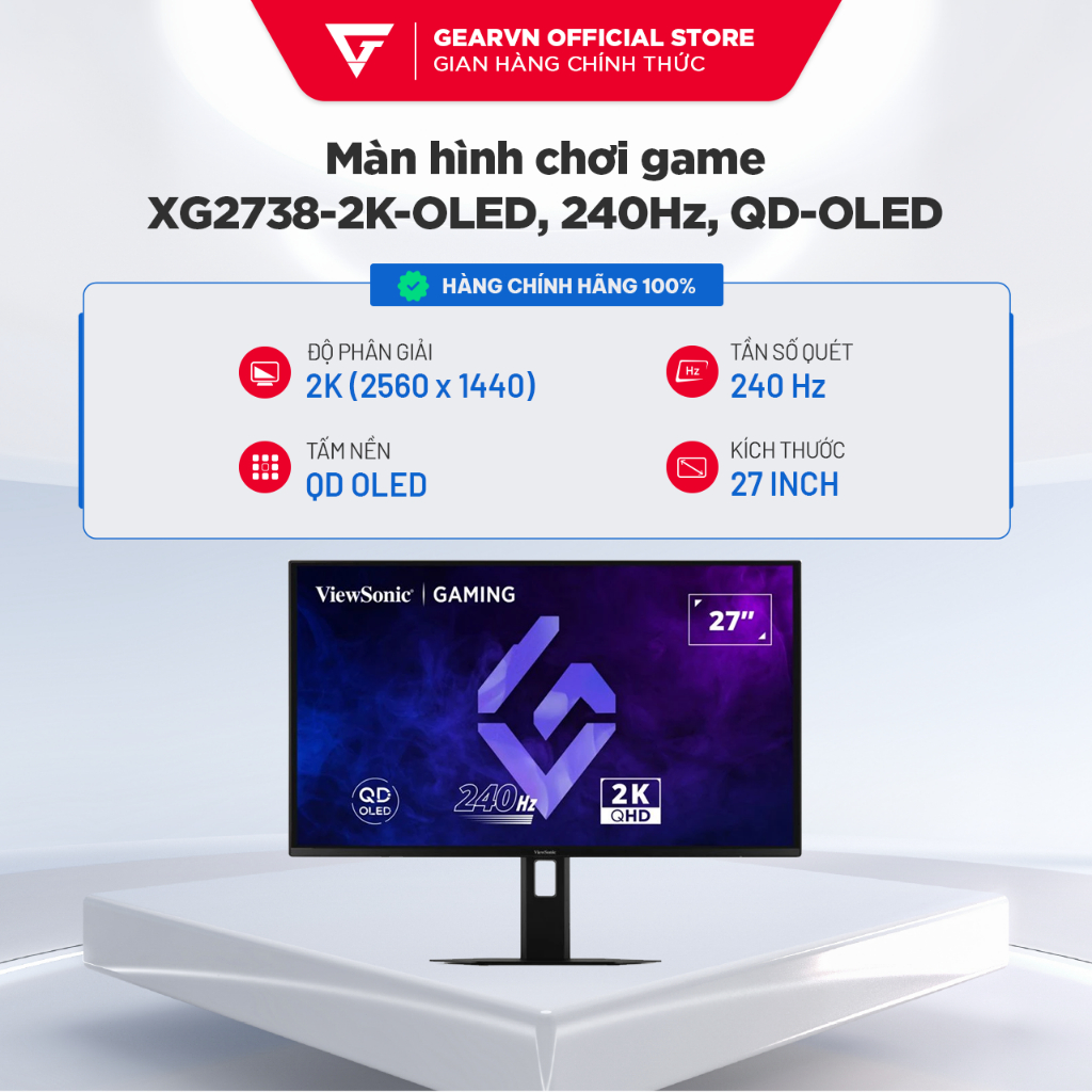 Màn hình chơi game XG2738-2K-OLED 27inch, 240Hz, QD-OLED BH 36 tháng
