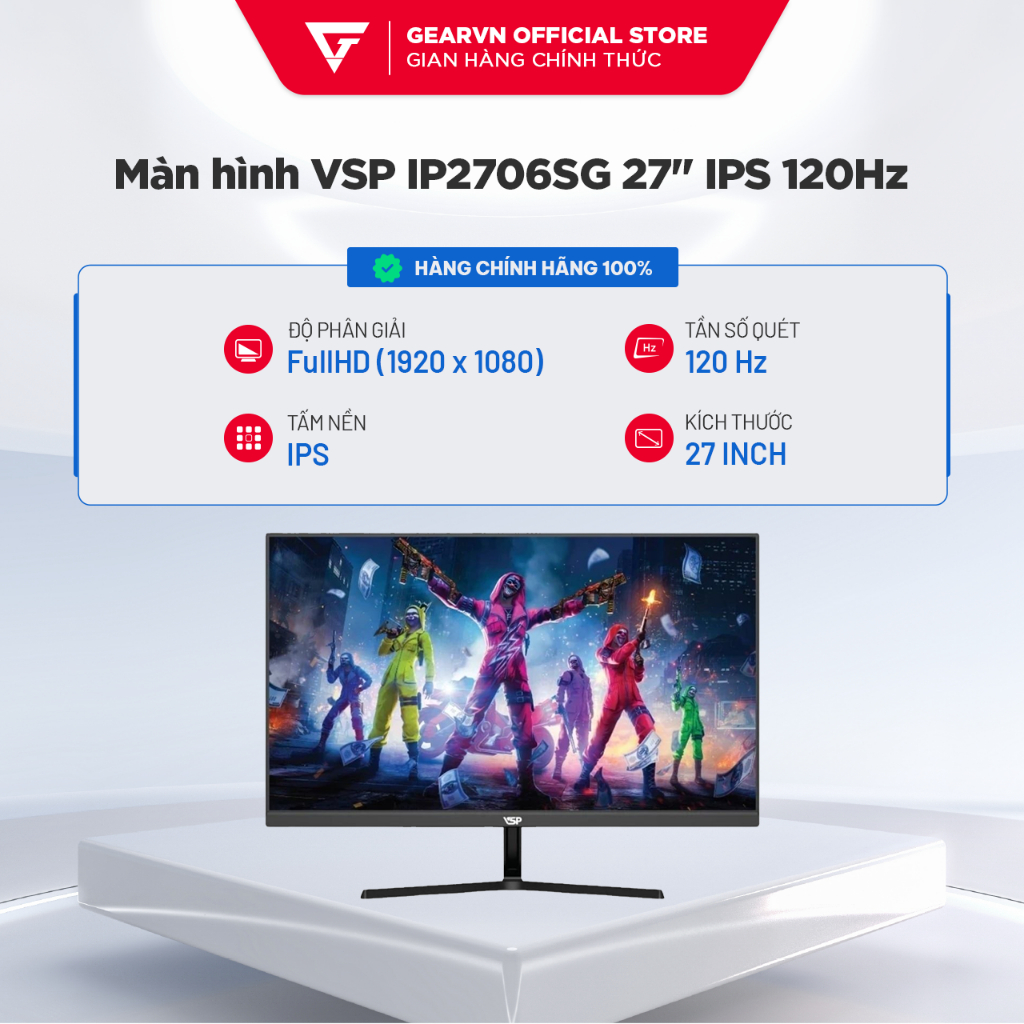Màn hình VSP IP2706SG 27 inch IPS 120Hz - Bảo hành 36 tháng chính hãng - Màn hình văn phòng giá rẻ