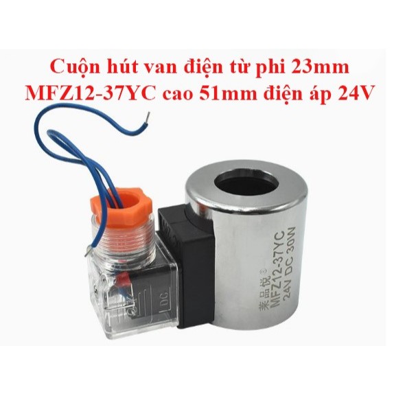 Coil Van Điện Từ MFZ12-37YC 23mm Cao 51mm 24V DC – Cuộn Hút Solenoid Chất Lượng