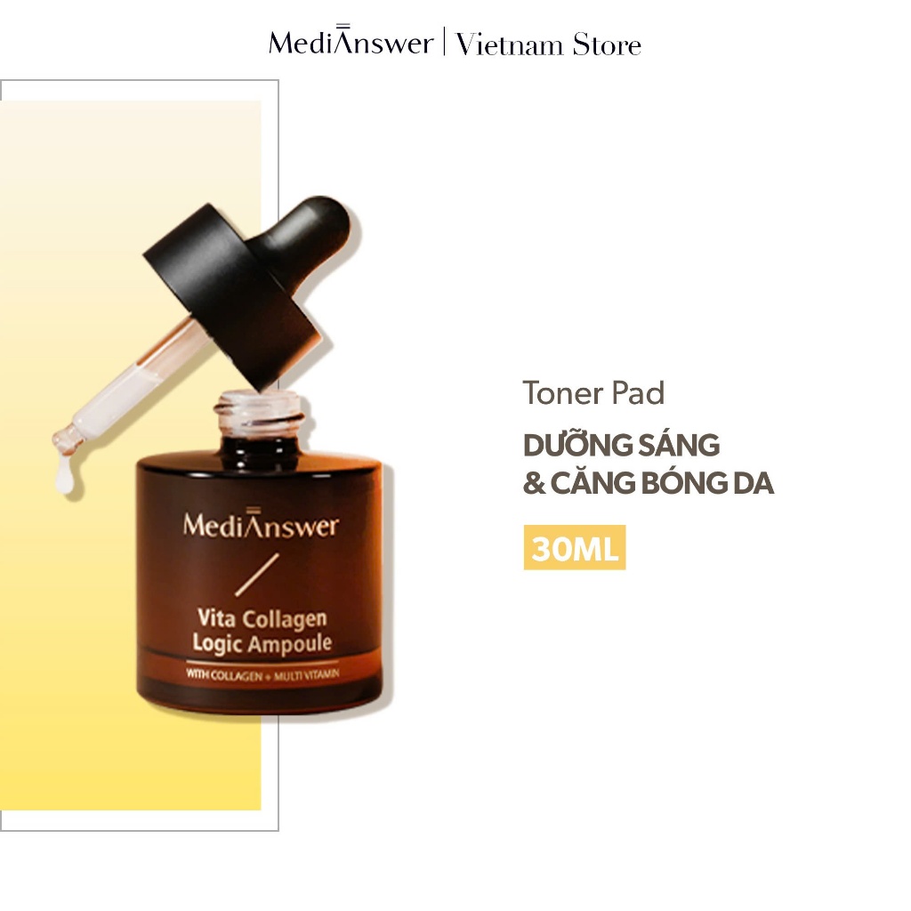 [LIVE] Tinh chất collagen vitamin dưỡng sáng căng bóng da MediAnswer Vita Collagen Logic Ampoule 30ml
