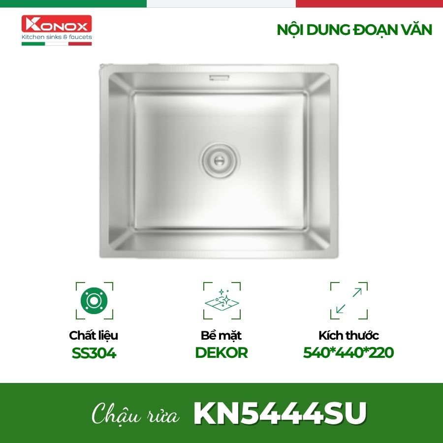 Chậu Rửa Chén Konox Dekor KN5444SU –Chậu Rửa Bát Giá Tốt Nhất