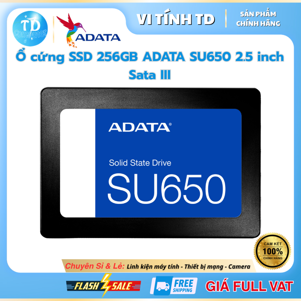 Ổ cứng SSD 512GB ADATA SU650 2.5 inch Sata III - Hàng chính hãng