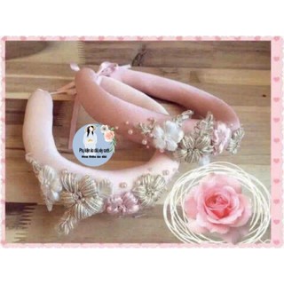 Hoa thêu ruy băng dùng đính kết áo dài, váy cưới, đồ thời trang và đồ Handmade