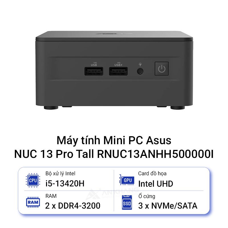 Máy tính Mini PC Asus NUC 13 Pro Tall (Chip Intel i5-13420H, Có Wifi, Bluetooth)