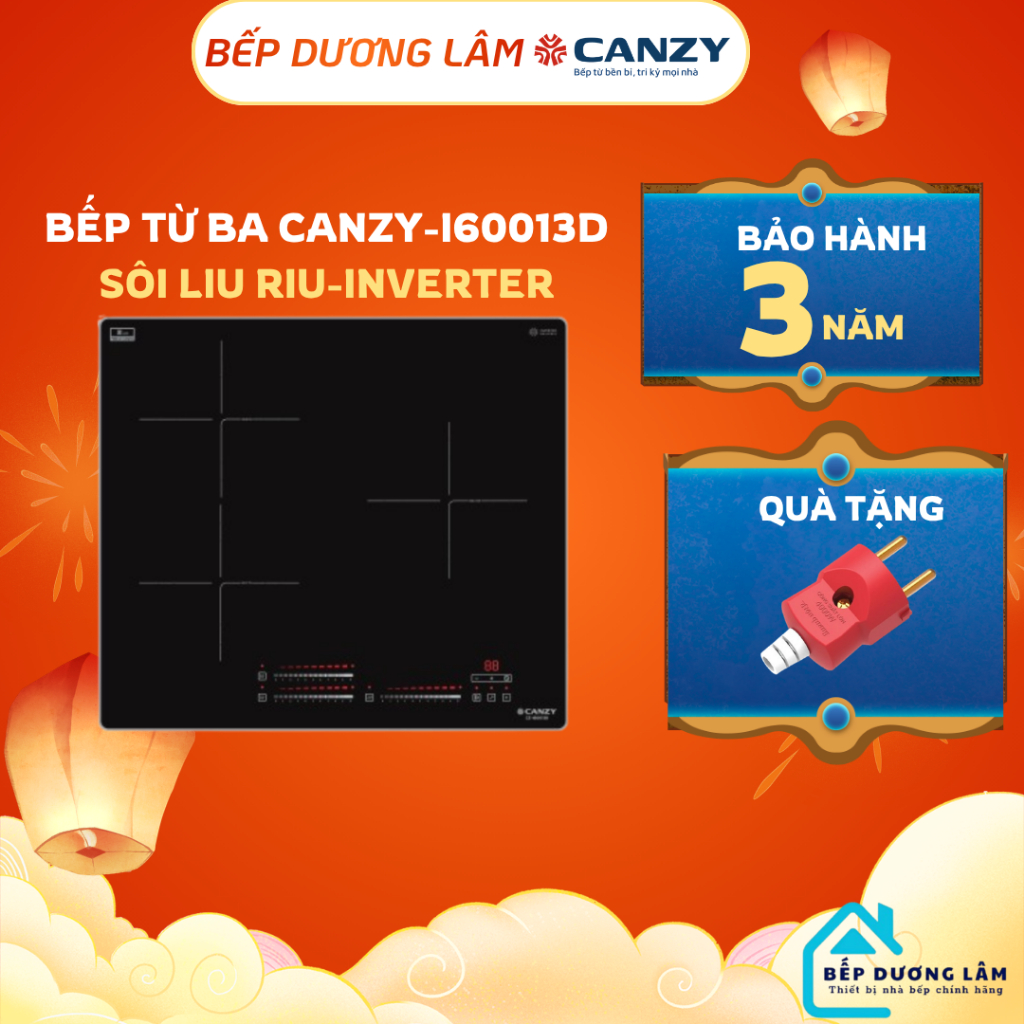 Bếp từ 3 CANZY CZ-I60013D thay thế mã cũ 656HNT | Công nghệ inverter | Bảo hành chính hãng 3 năm | B